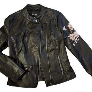 Love Star Faux leather jacket